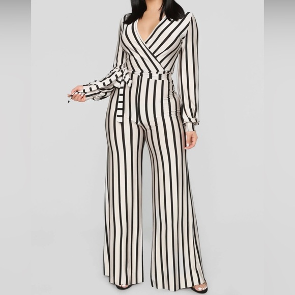 Pants & Jumpsuits Striped Jumpsuit Poshmark